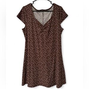 Brown Floral Dress